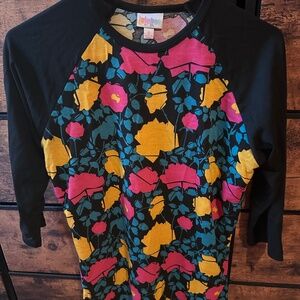 Pop art flower baseball tee